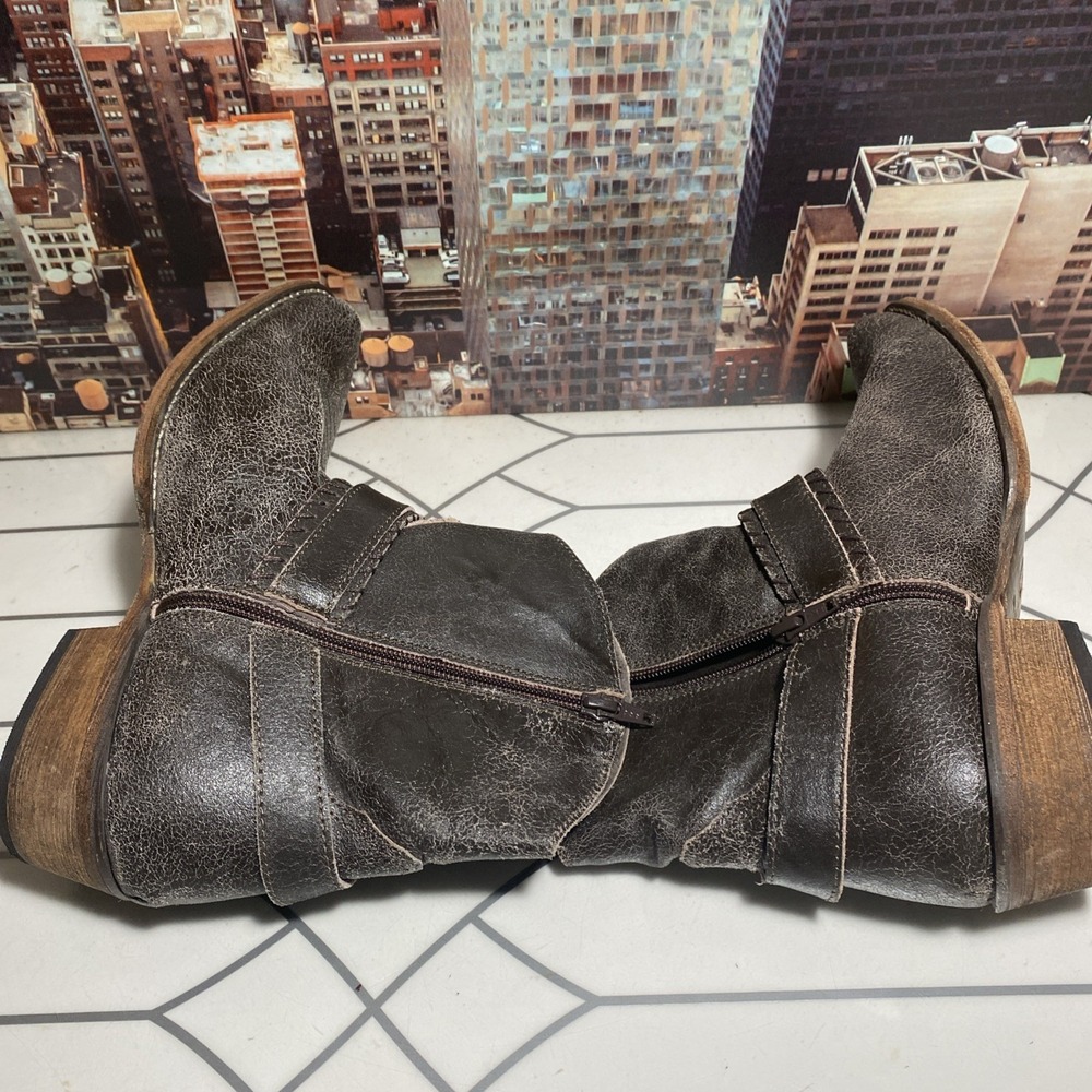 Roper Womens Snip Toe All Leather Ankle Western Cowboy Boots Ankle Low Heel
